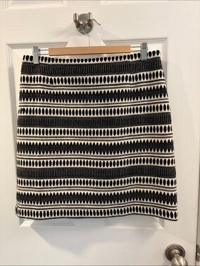 Black and White Patterned Mini Skirt